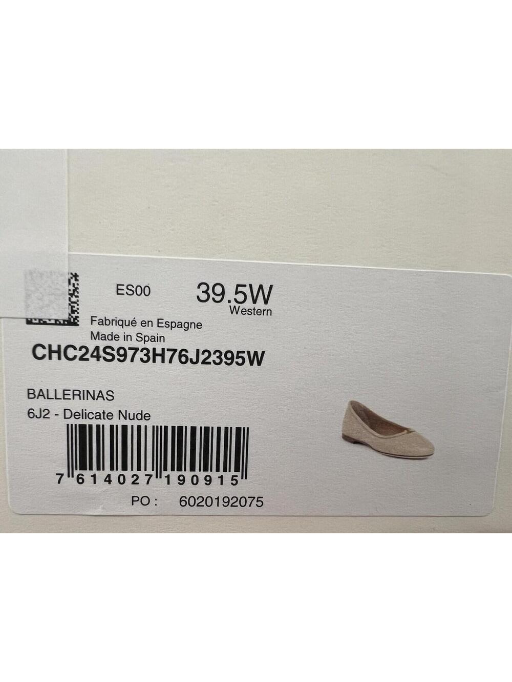 Chloé $650 Lauren Leather Ballerina Flat Women's Size 39.5 W Delicate Nude - Picture 3 of 10